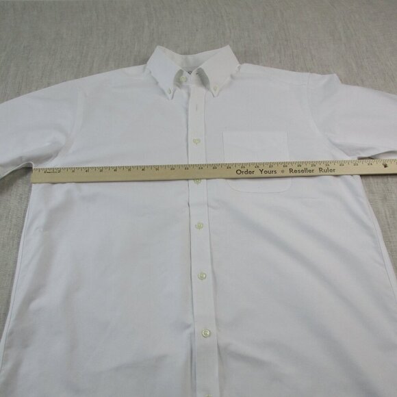 L.L. Bean Dress Shirt Mens 16 White Traditional Fit Collared Button Down 209410 - Picture 7 of 10